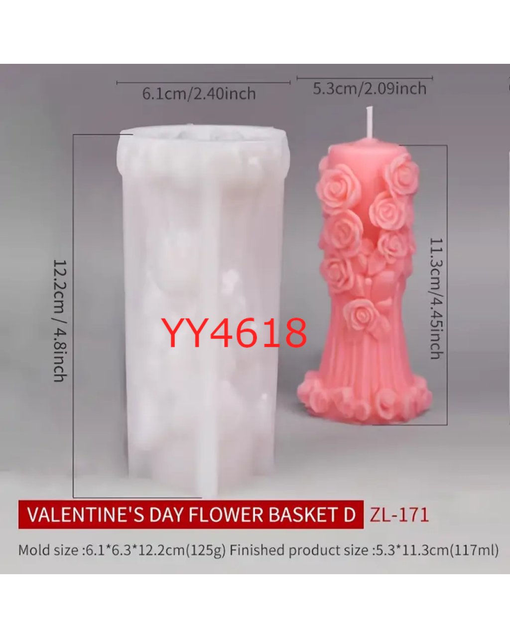 YY4618 -  Çiçek Desenli Mum Silikon Kalıbı: Doğanın Güzelliğini Taşıyan Anlamlı Hediye!